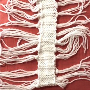 White crochet scarf